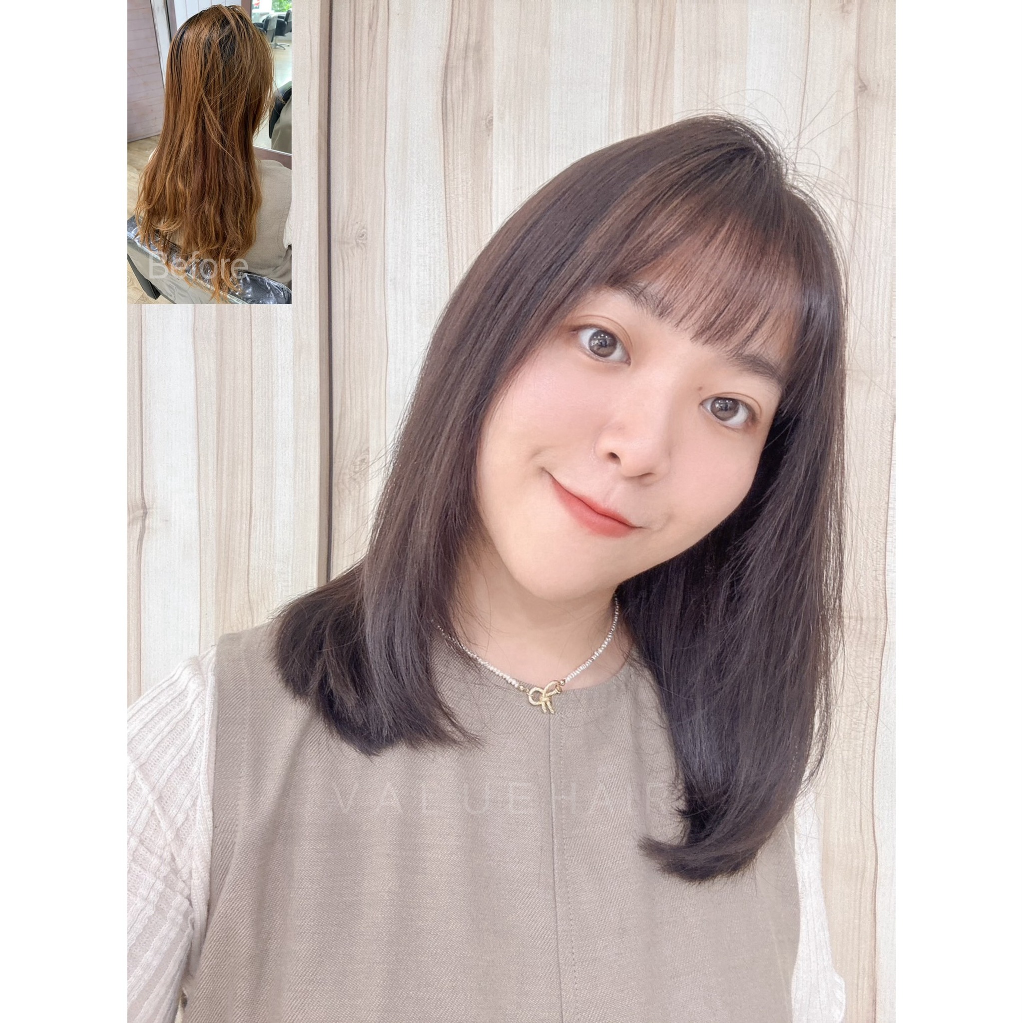 台中染髮推薦霧面棕色調髮色案例