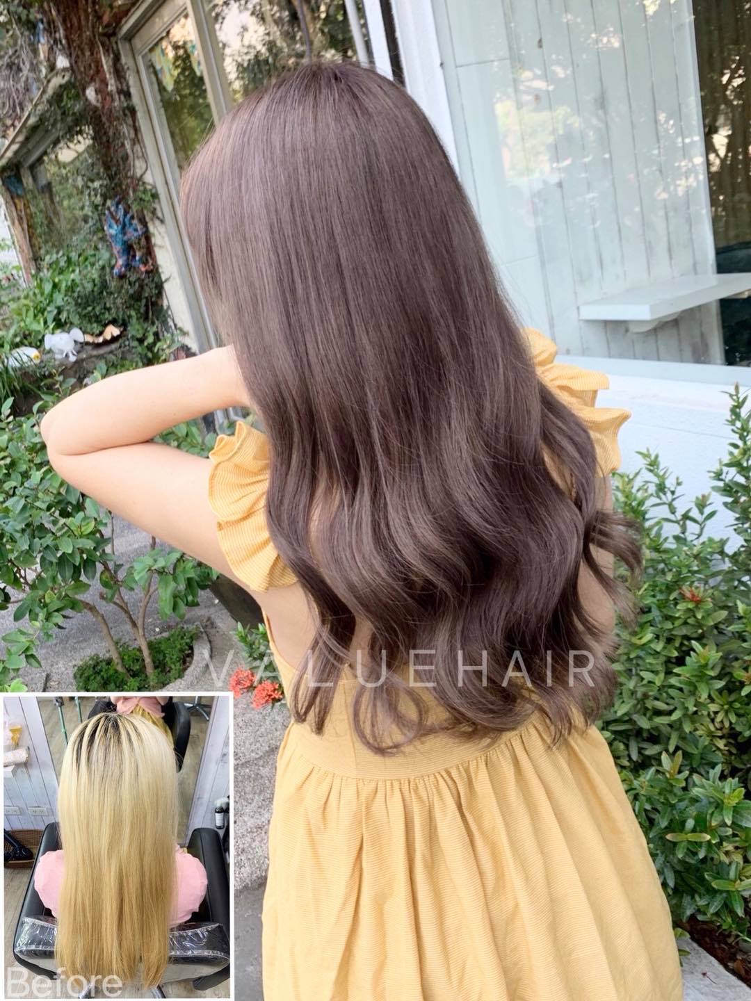 【台中染髮】超顯白仙女髮色 奶茶灰
